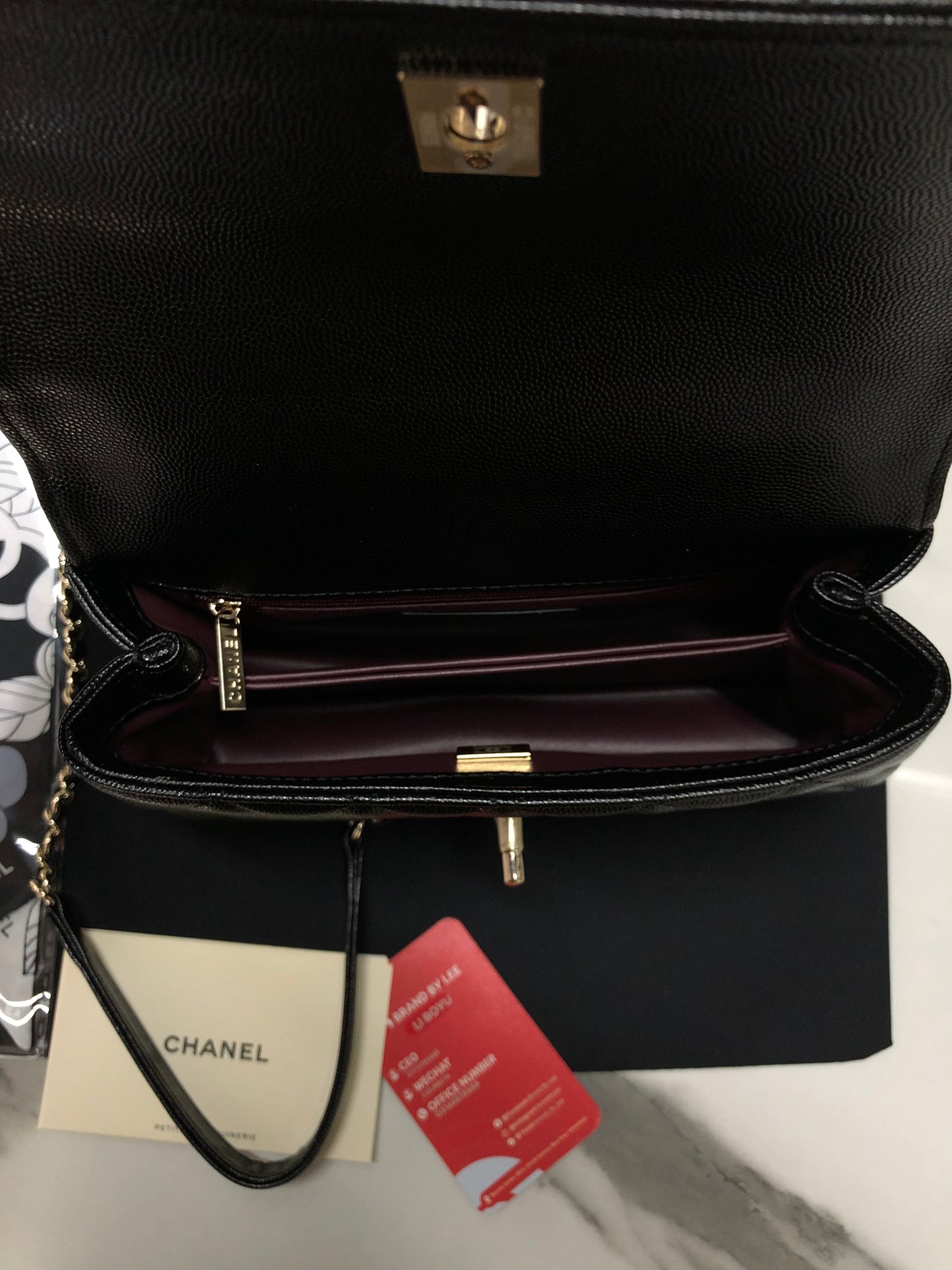 Chanel Caviar Quilted Small Coco Top Handle Flap Bag