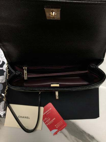 Chanel Caviar Quilted Small Coco Top Handle Flap Bag