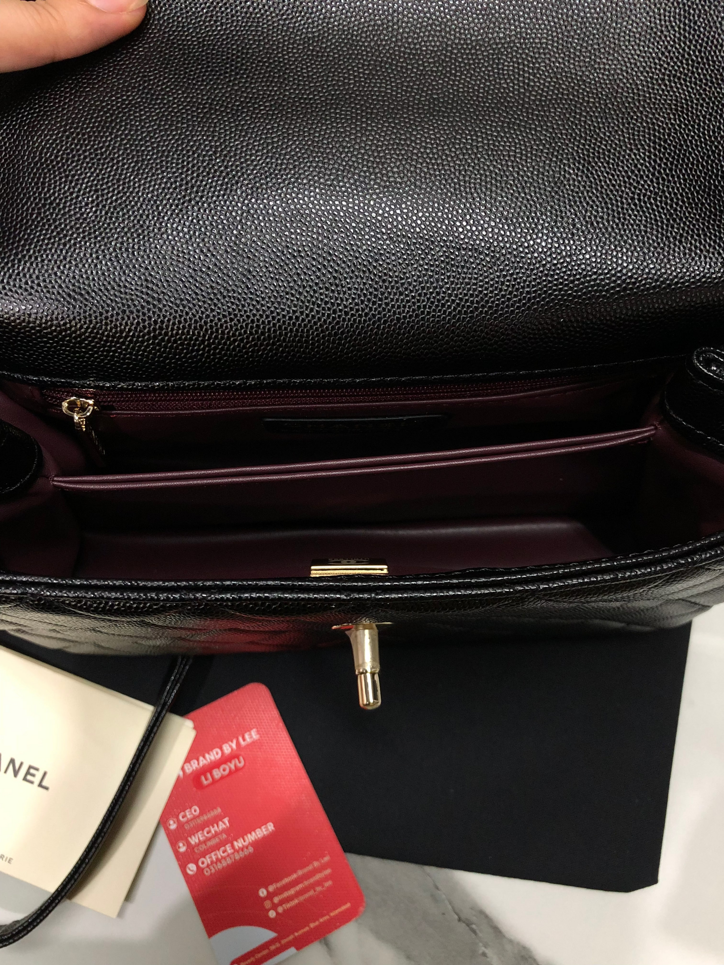 Chanel Caviar Quilted Small Coco Top Handle Flap Bag