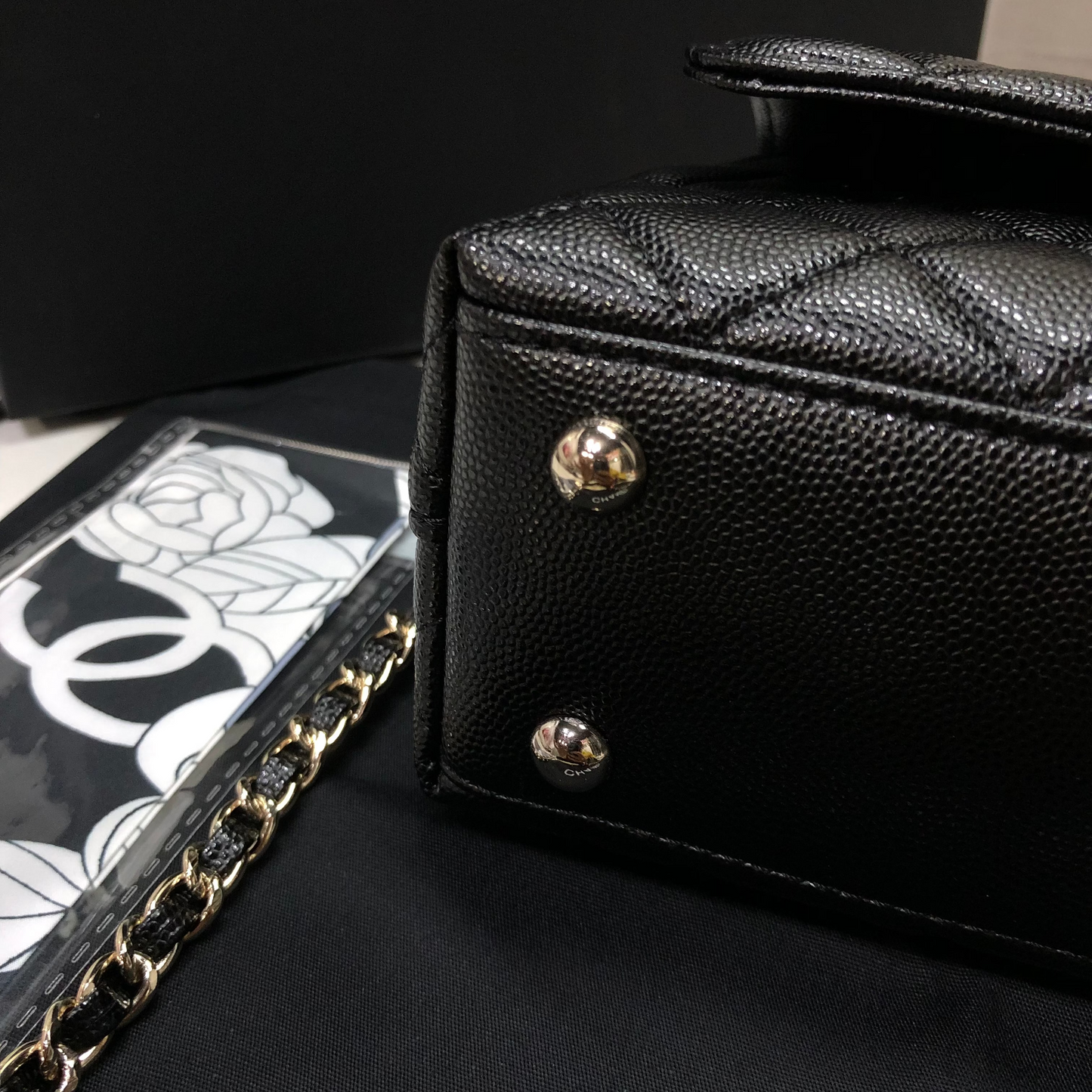 Chanel Caviar Quilted Small Coco Top Handle Flap Bag