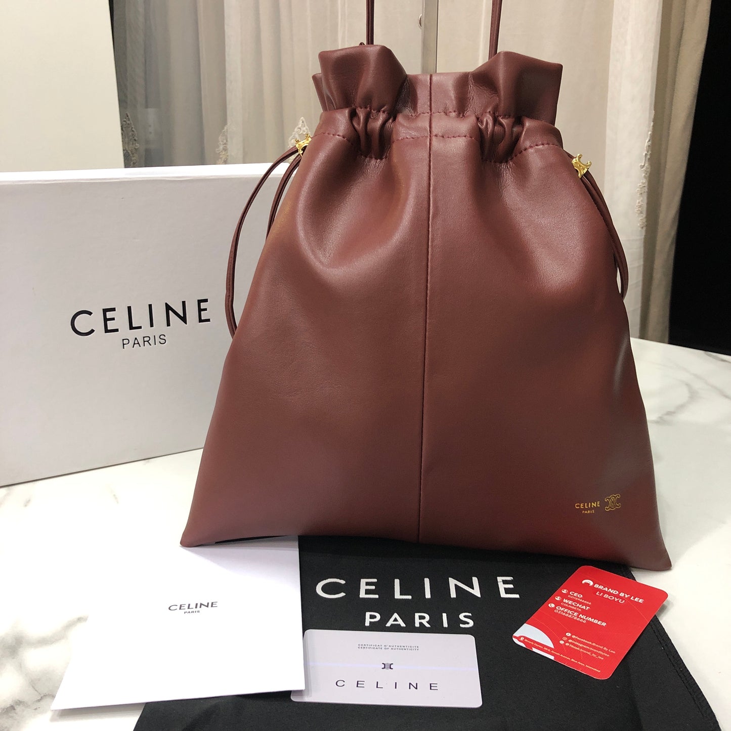 Celine Small Crystal Pouch in Lambskin