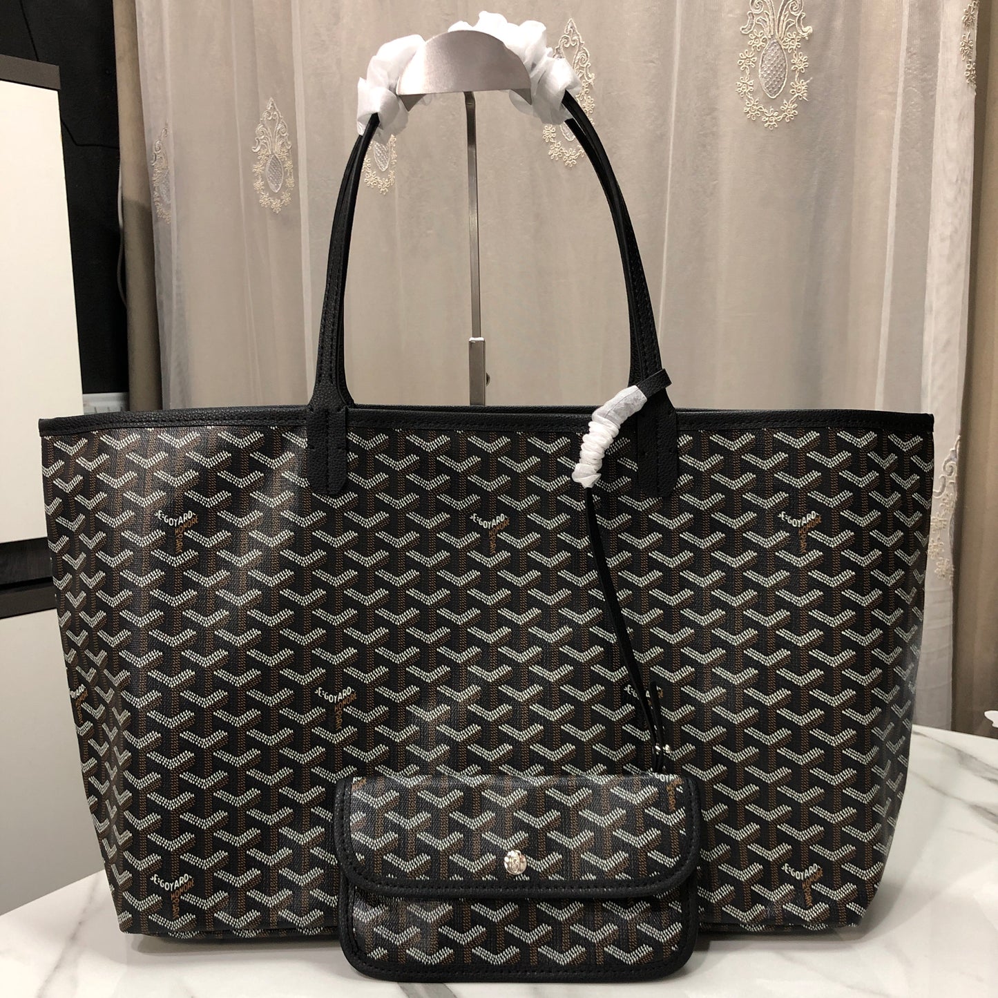Goyard Saint Louis PM Tote Bag Goyardine Canvas