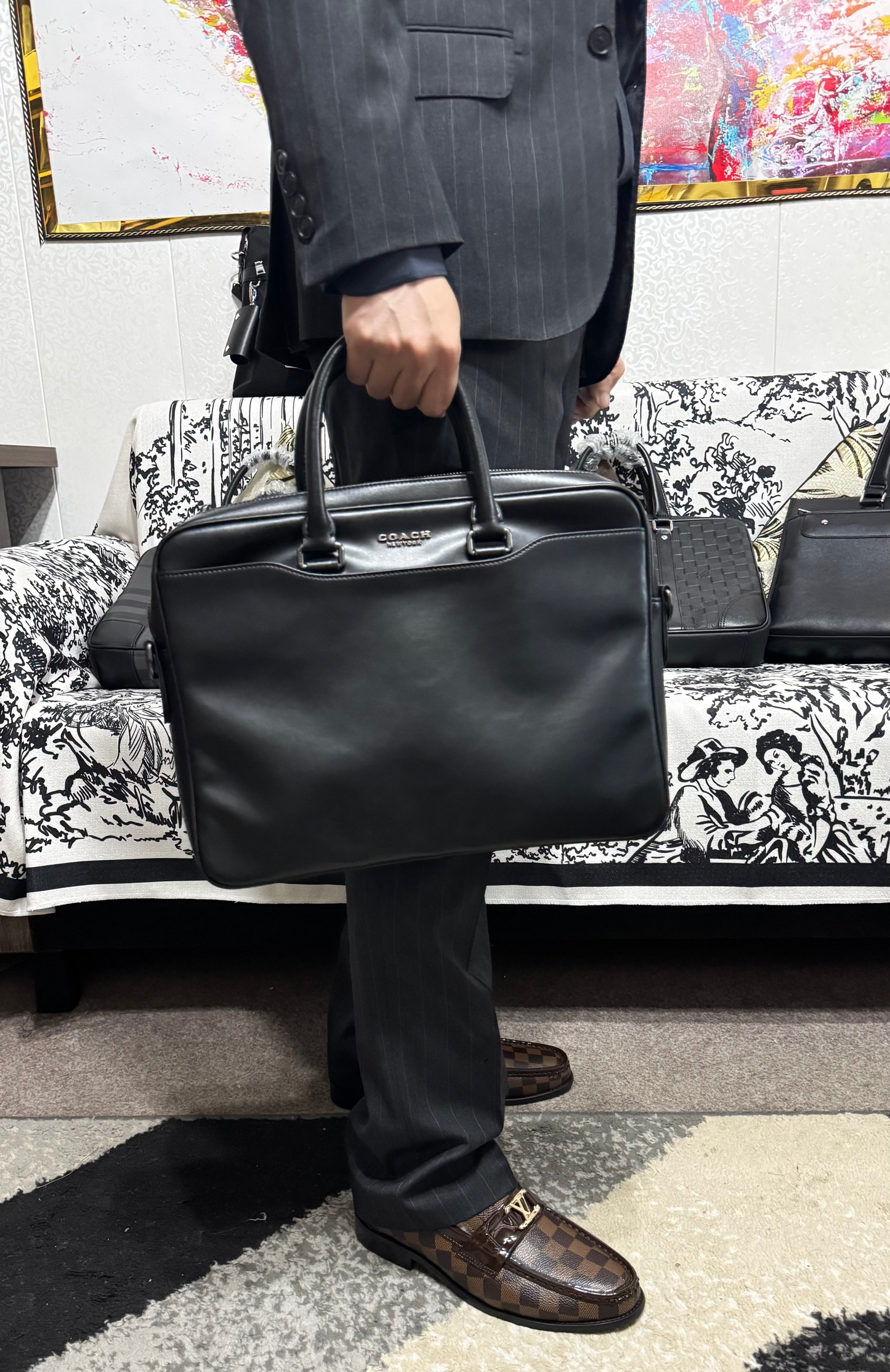 Coach Beckett Leather Laptop Bag