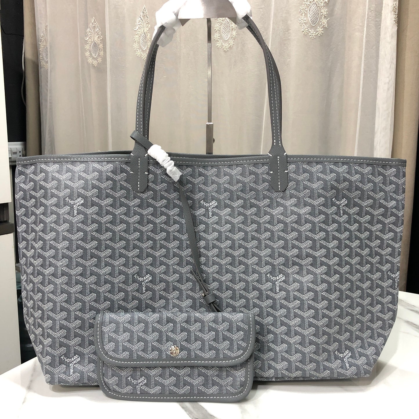 Goyard Saint Louis PM Tote Bag Goyardine Canvas