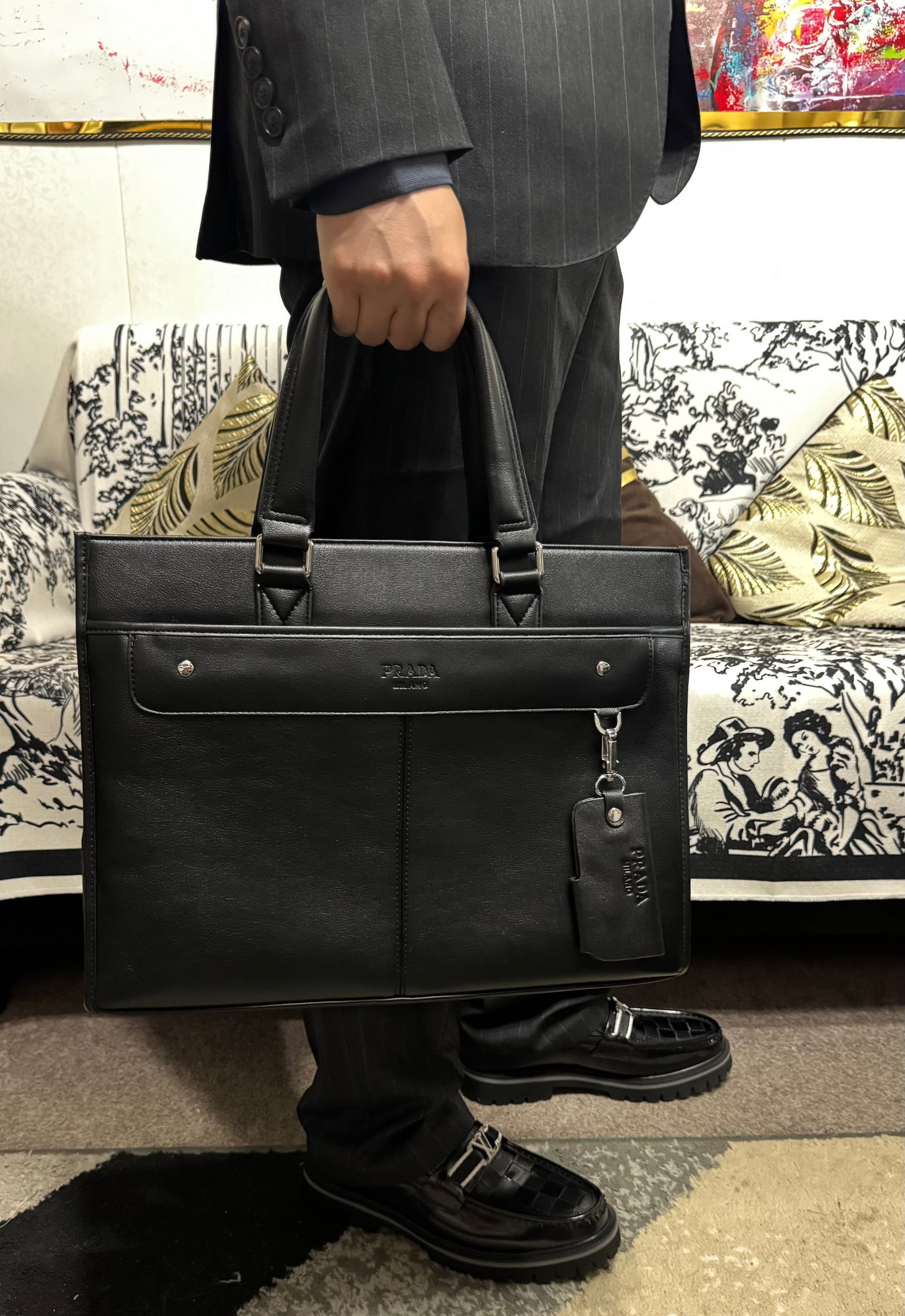 Prada Leather Laptop Bag