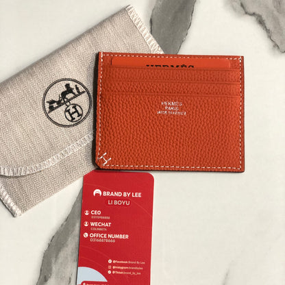 Hermès H Sellier card holder