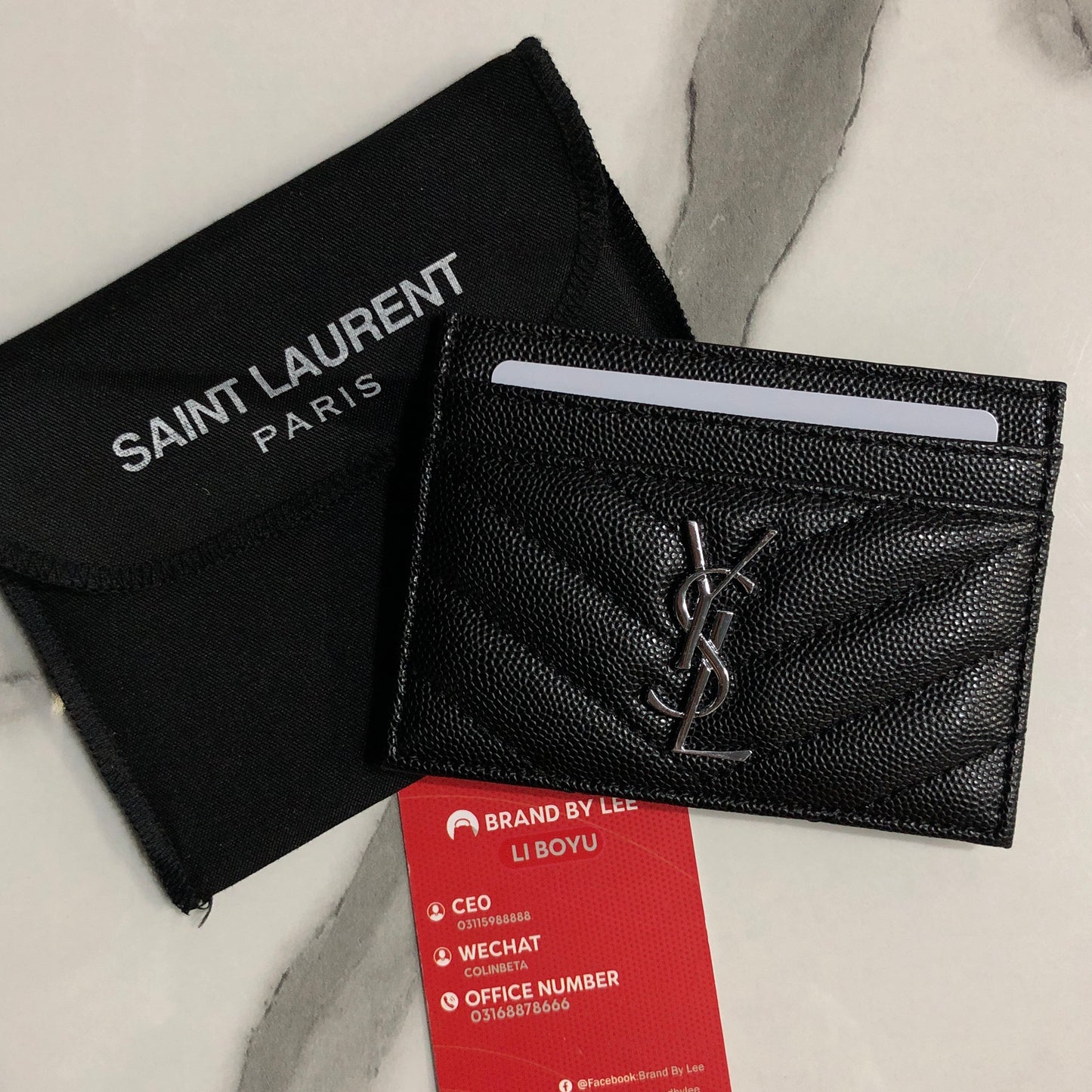 Saint Laurent Cassandre Card Case