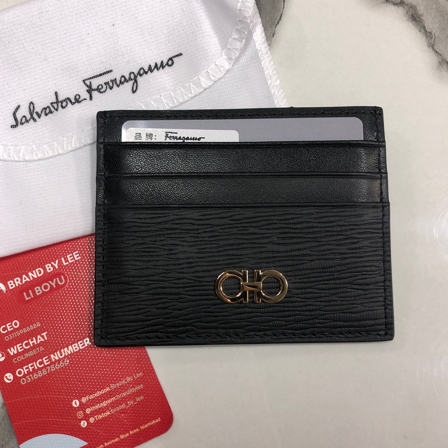 Salvatore Ferragamo Gancini card holder