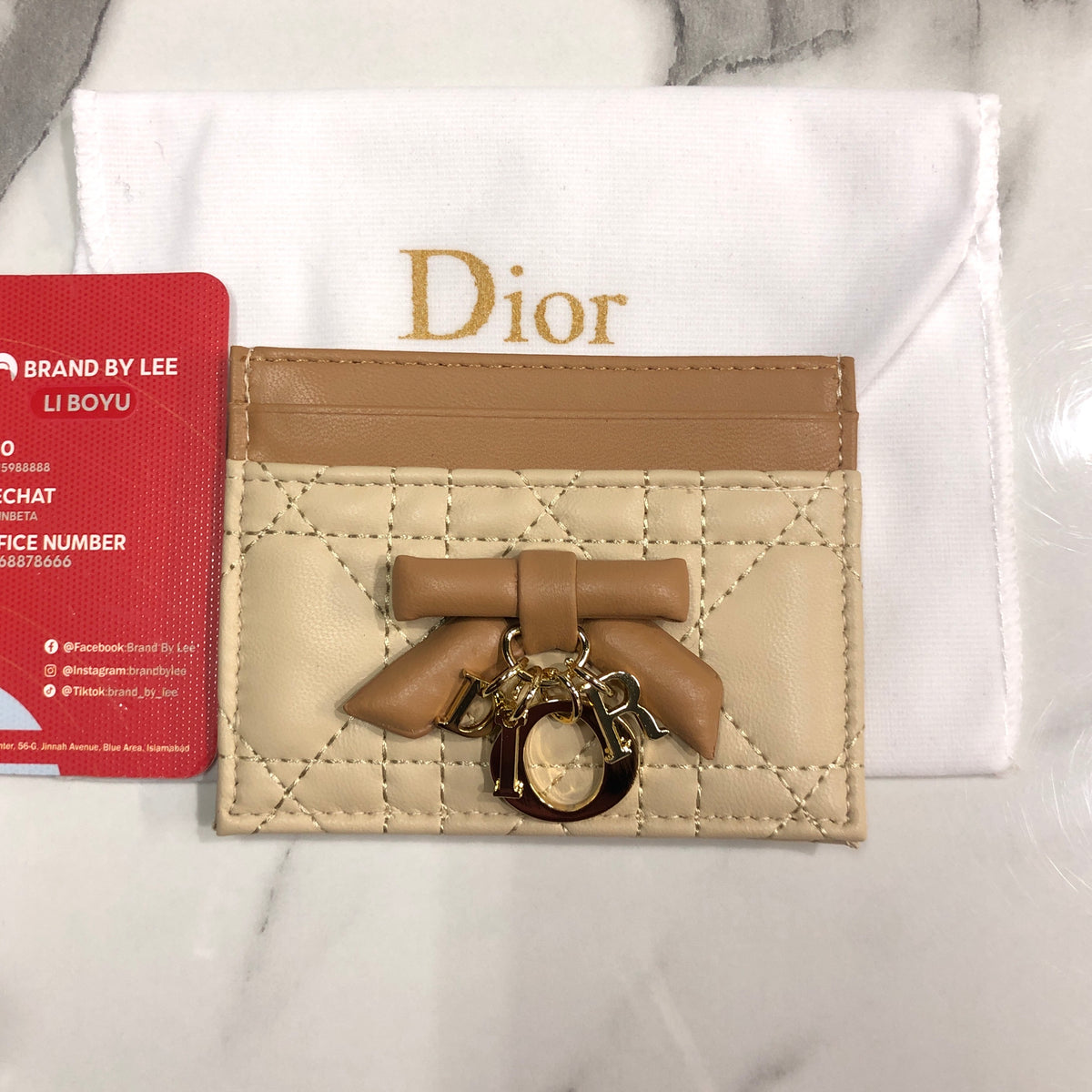 Lady Dior Freesia Card Holder