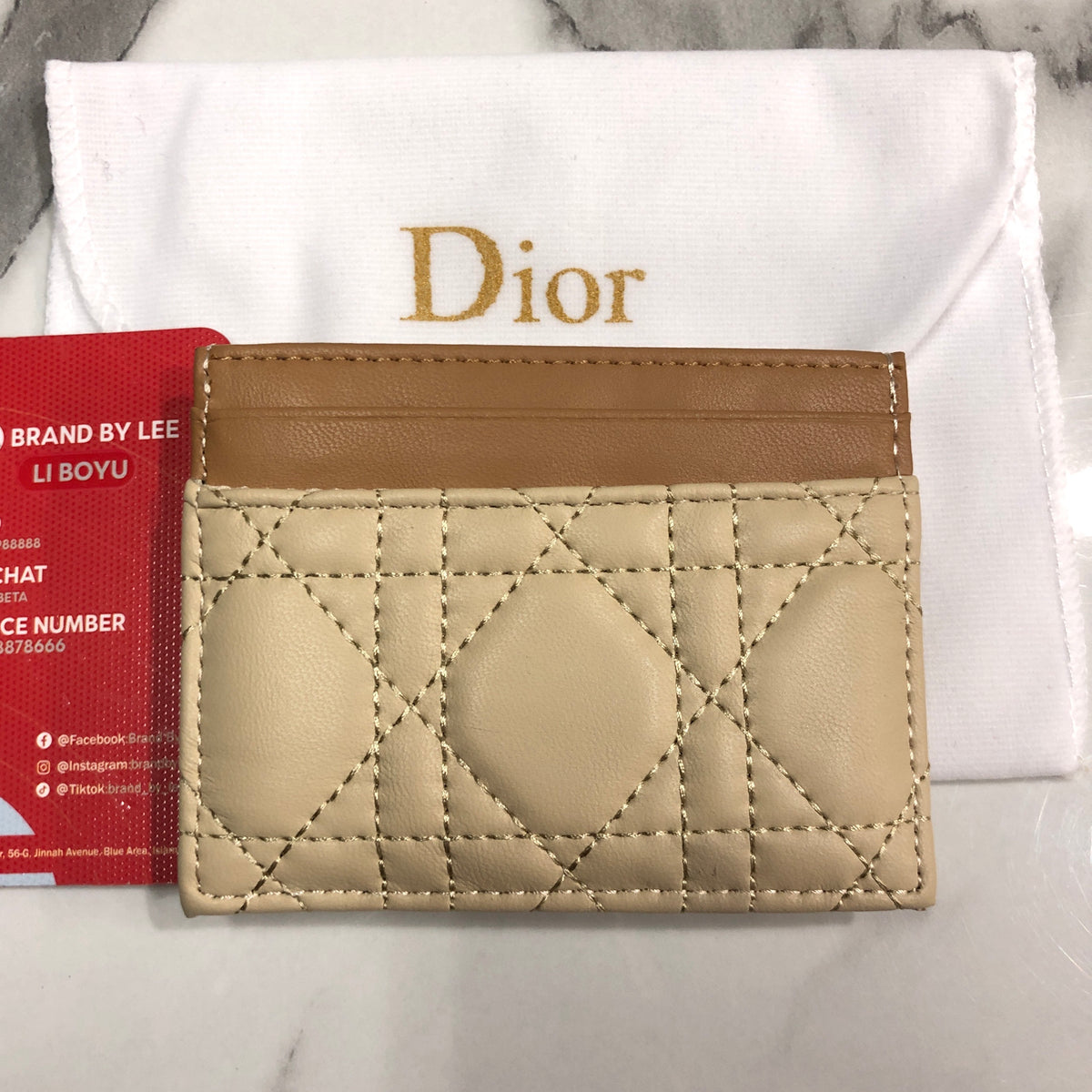 Lady Dior Freesia Card Holder