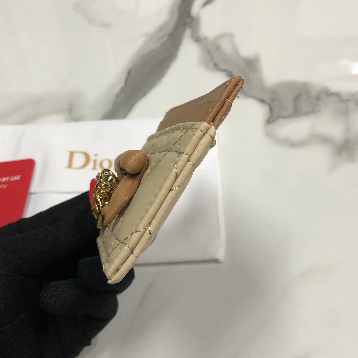 Lady Dior Freesia Card Holder