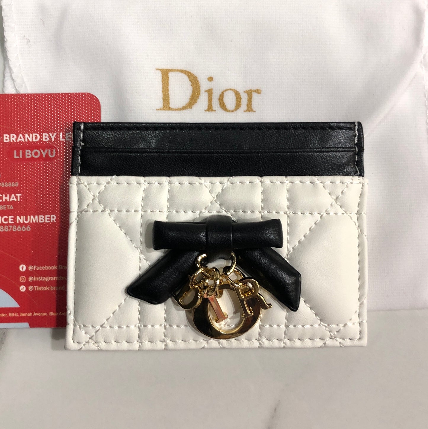 Lady Dior Freesia Card Holder