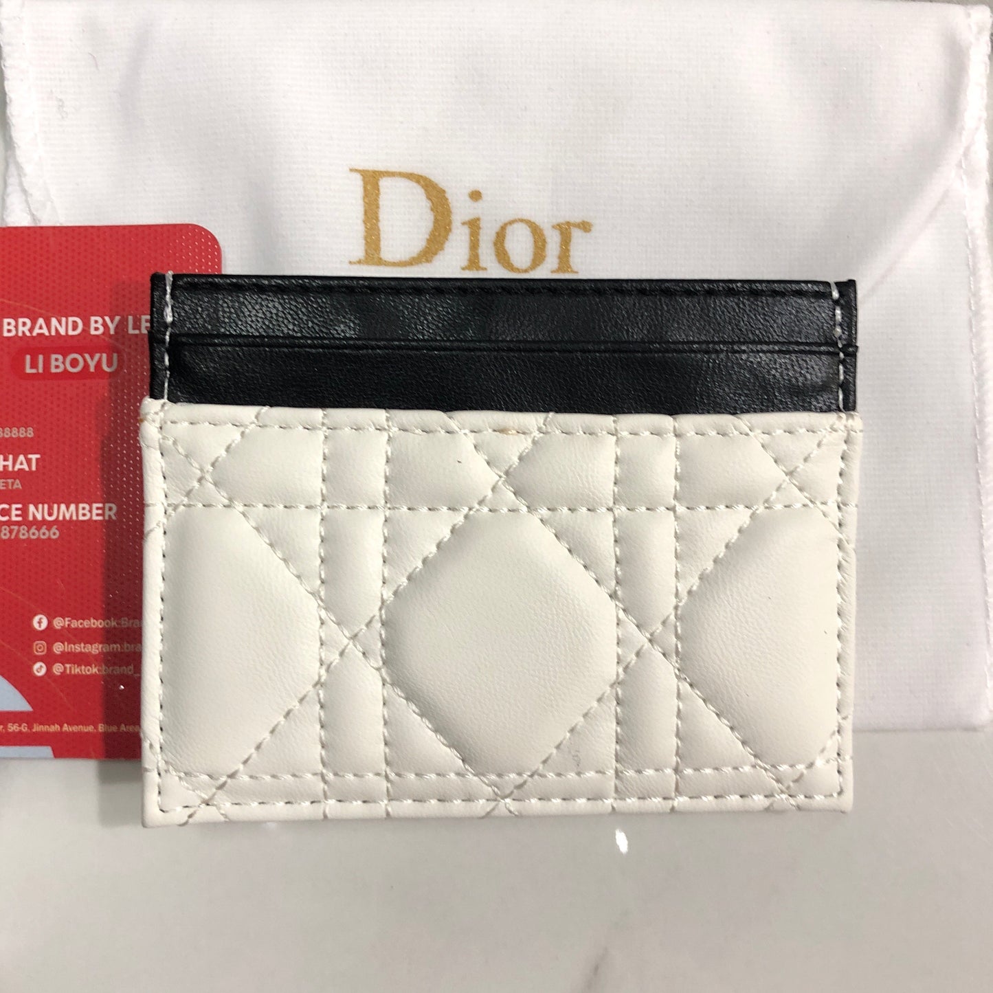 Lady Dior Freesia Card Holder