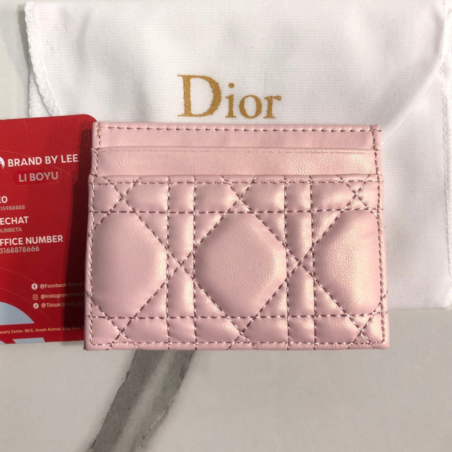Lady Dior Freesia Card Holder
