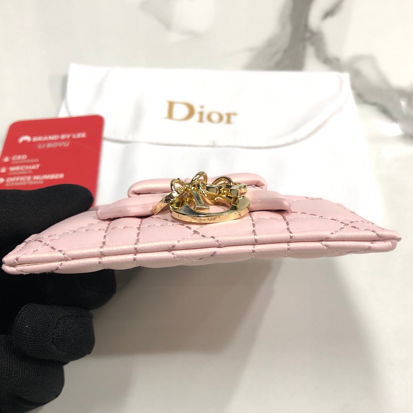 Lady Dior Freesia Card Holder
