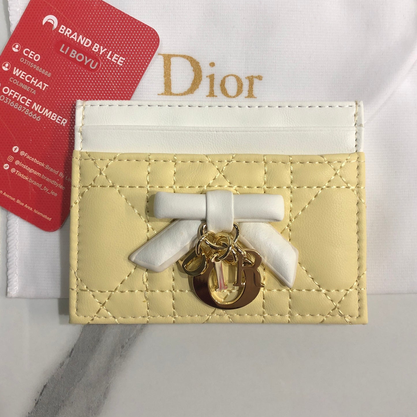 Lady Dior Freesia Card Holder