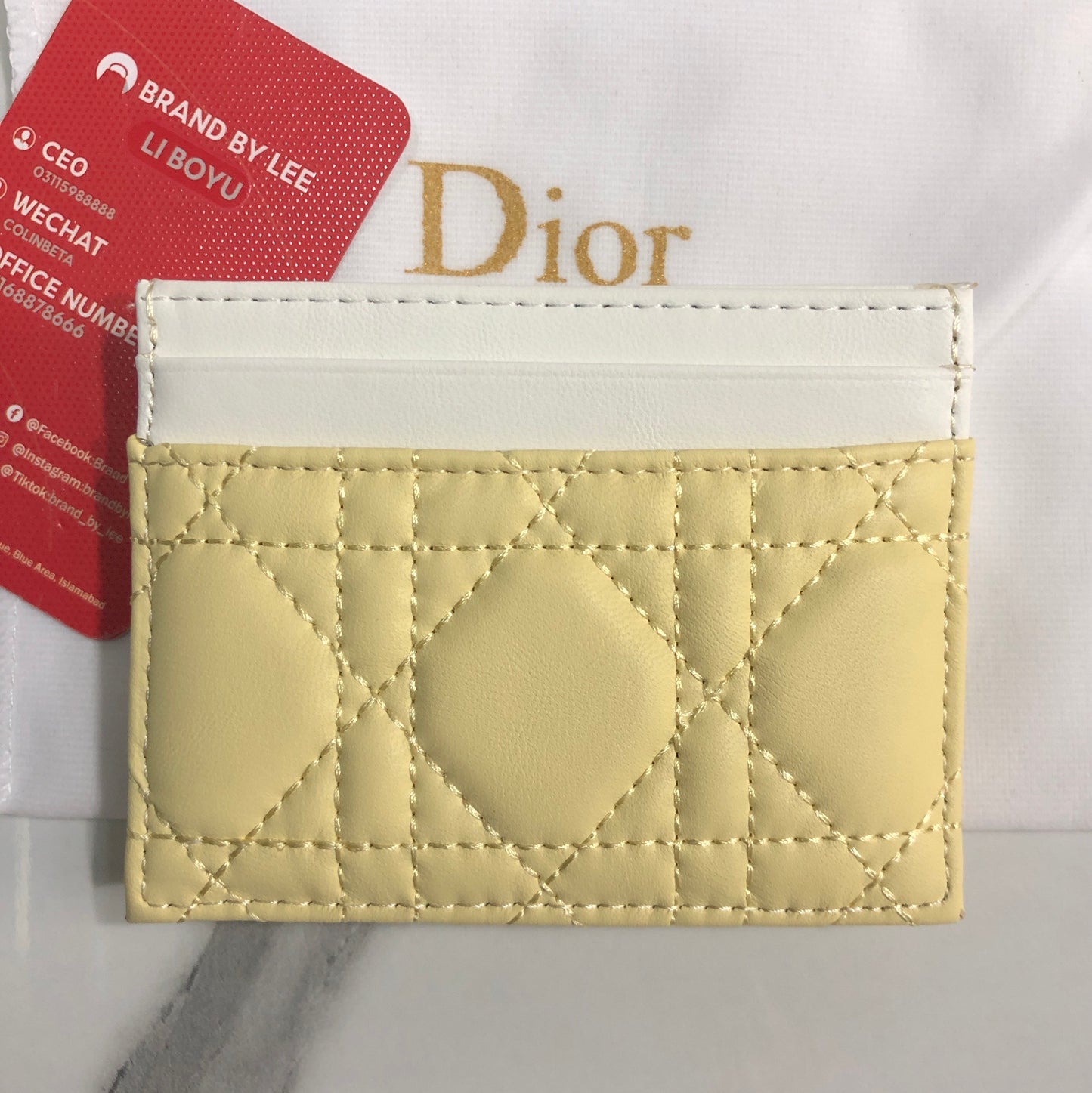 Lady Dior Freesia Card Holder