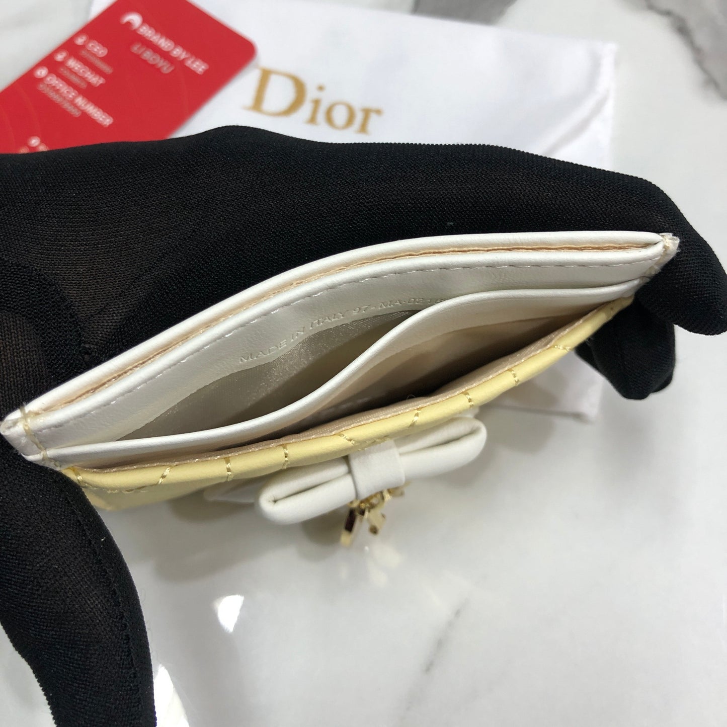 Lady Dior Freesia Card Holder
