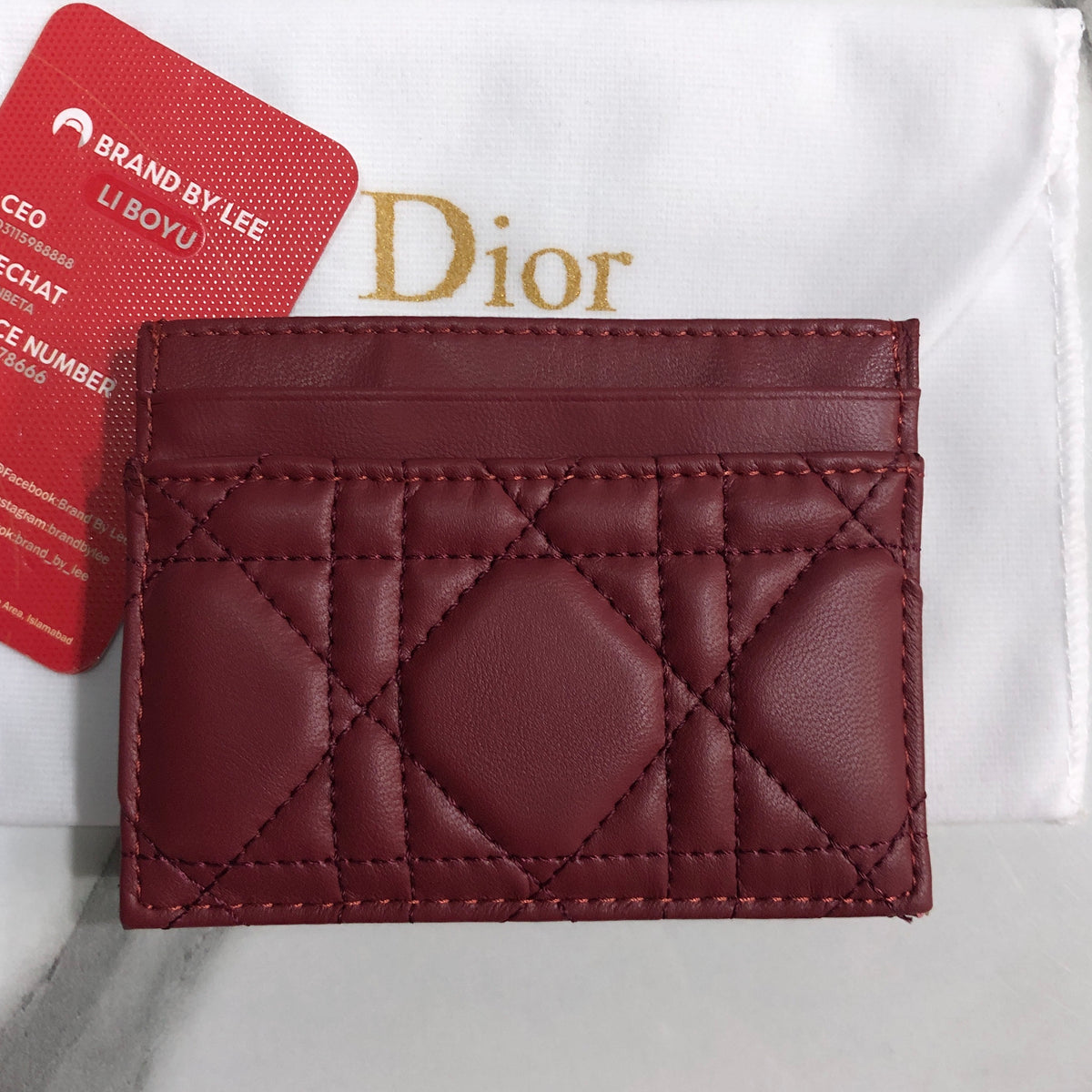 Lady Dior Freesia Card Holder