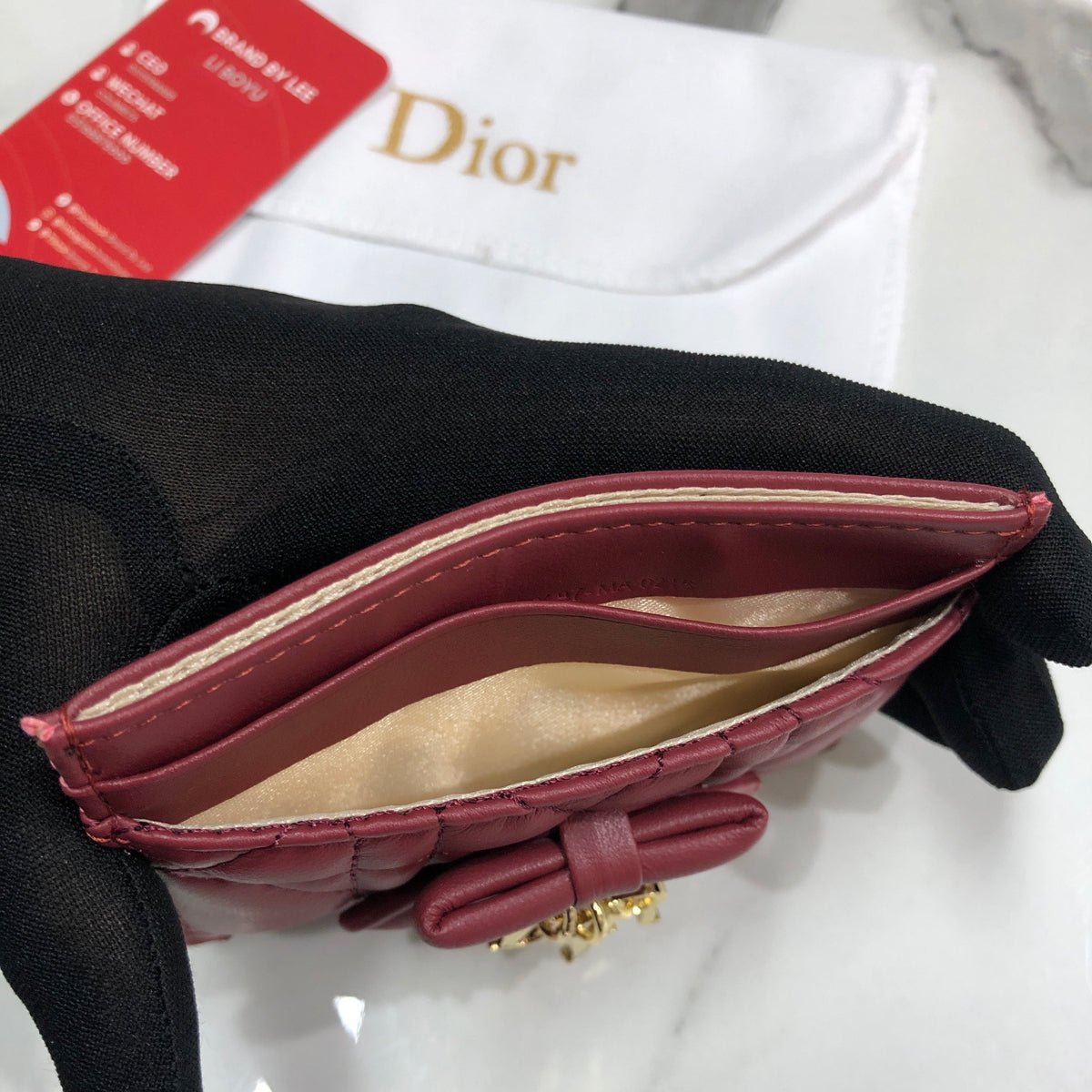 Lady Dior Freesia Card Holder