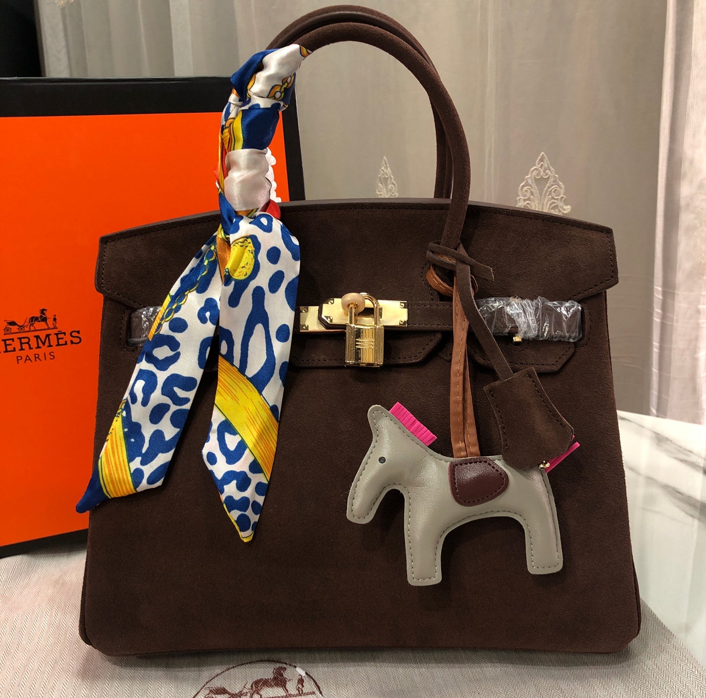 Suede Hermès Birkin