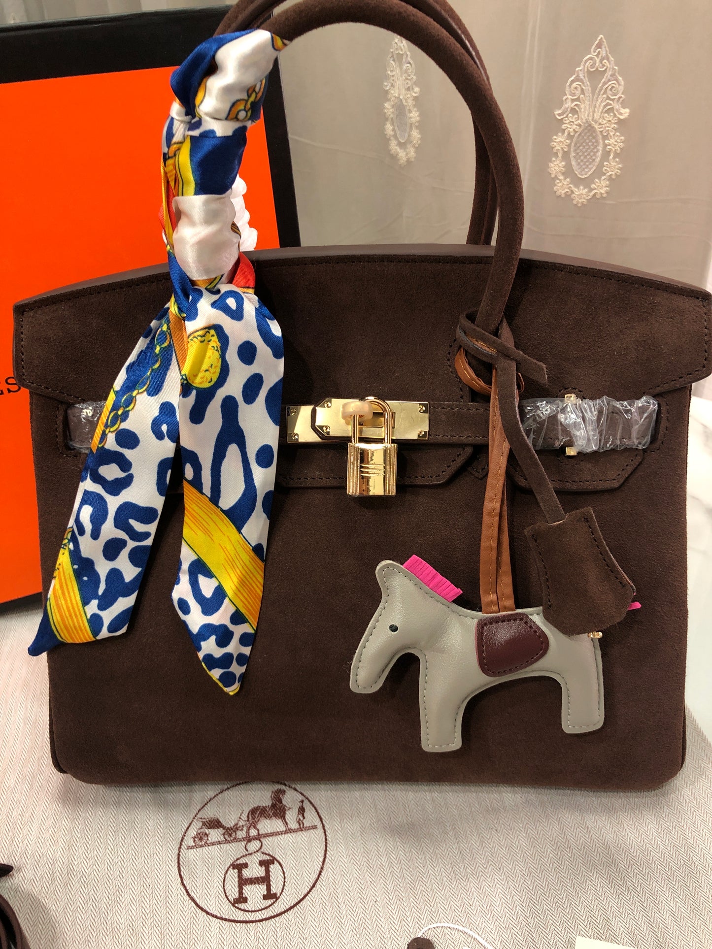 Suede Hermès Birkin