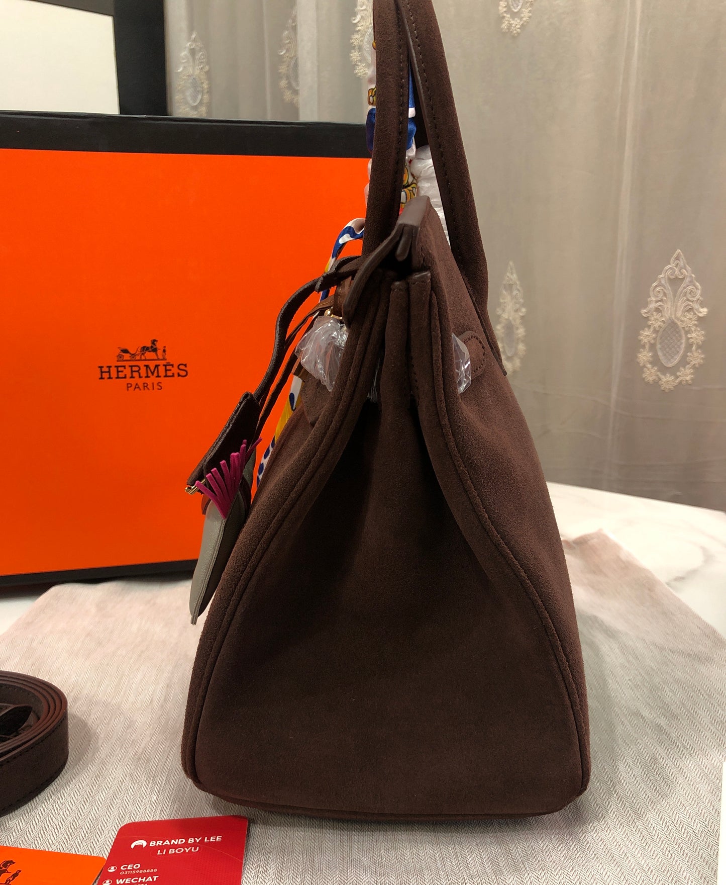 Suede Hermès Birkin