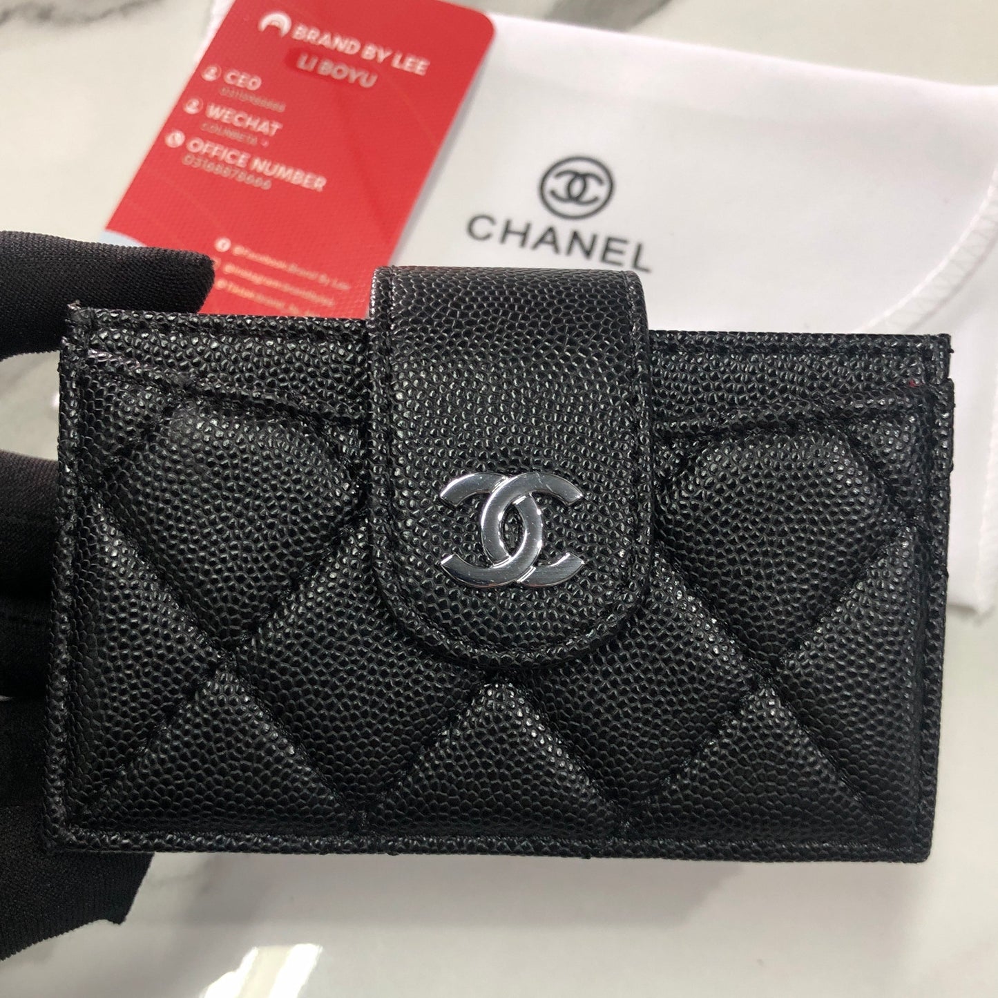 Chanel flap card holder
