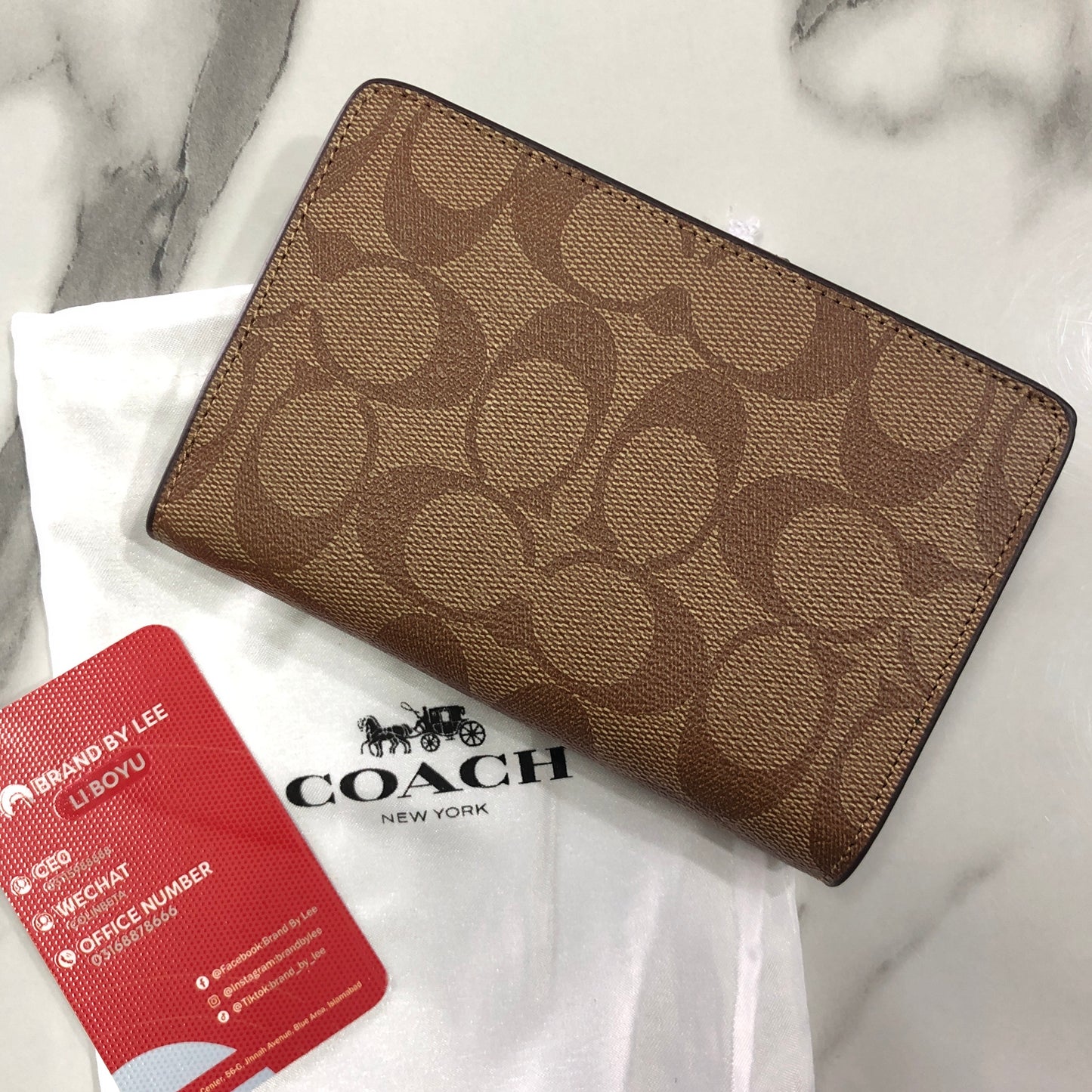 Coach Medium Corner Zip Wallet in Signature Canvas