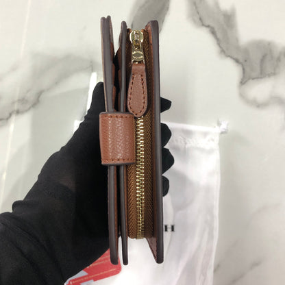 Coach Medium Corner Zip Wallet in Signature Canvas