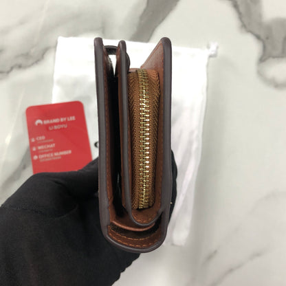 Coach Medium Corner Zip Wallet in Signature Canvas