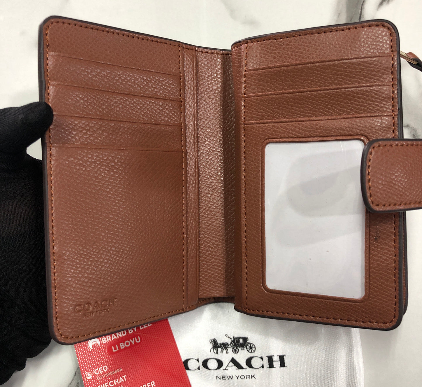 Coach Medium Corner Zip Wallet in Signature Canvas