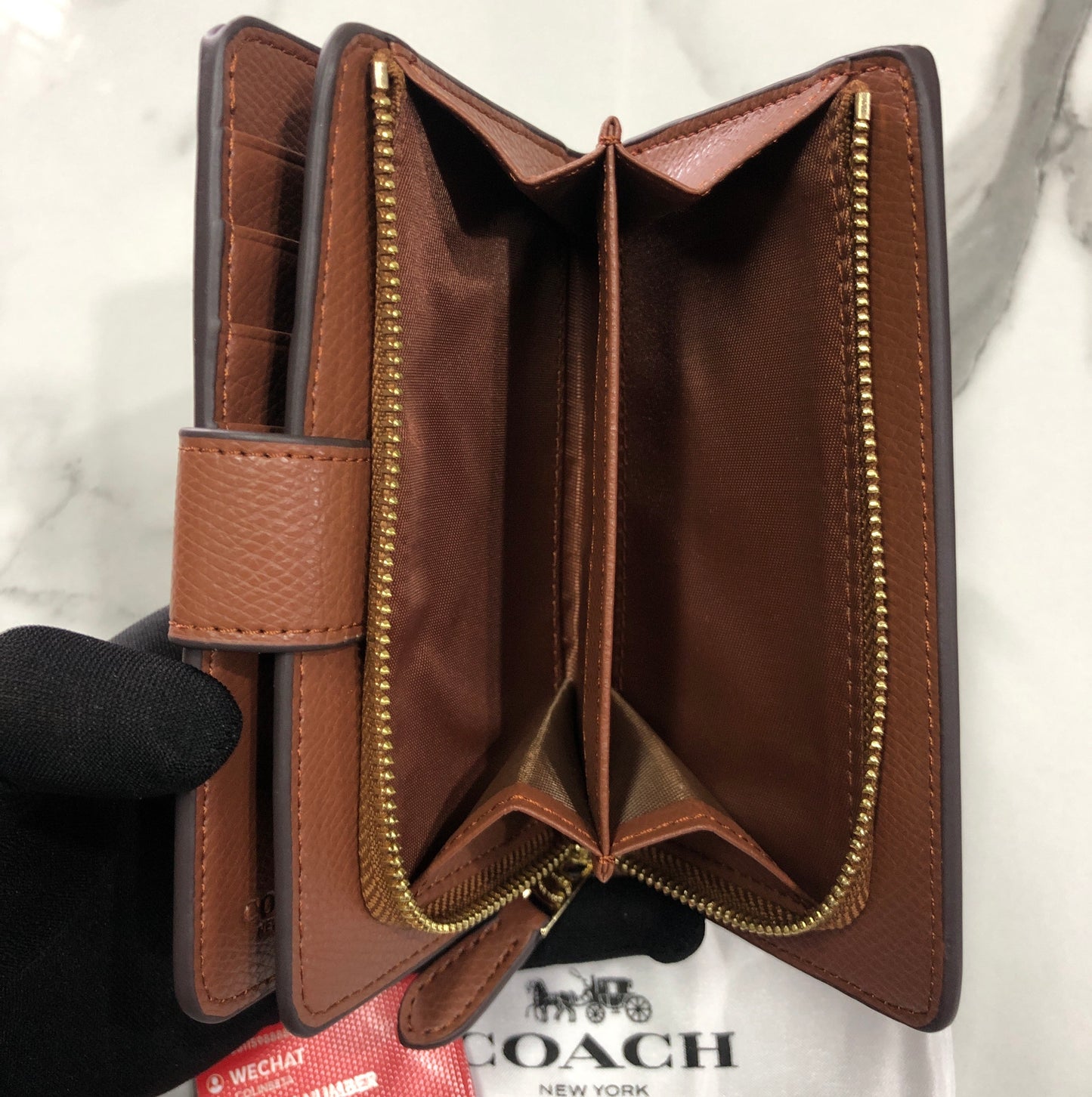 Coach Medium Corner Zip Wallet in Signature Canvas