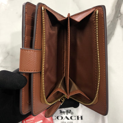 Coach Medium Corner Zip Wallet in Signature Canvas