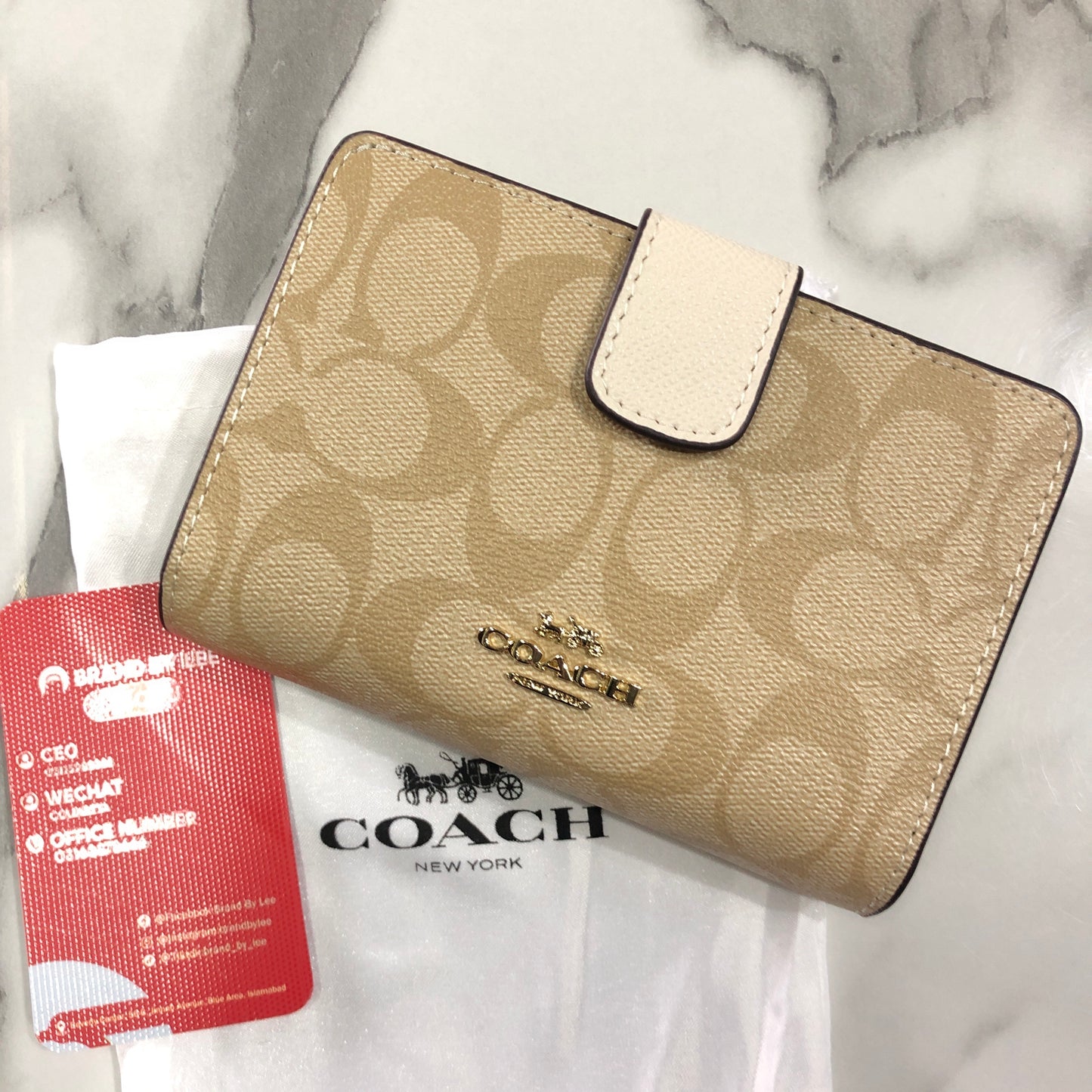 Coach Medium Corner Zip Wallet in Signature Canvas