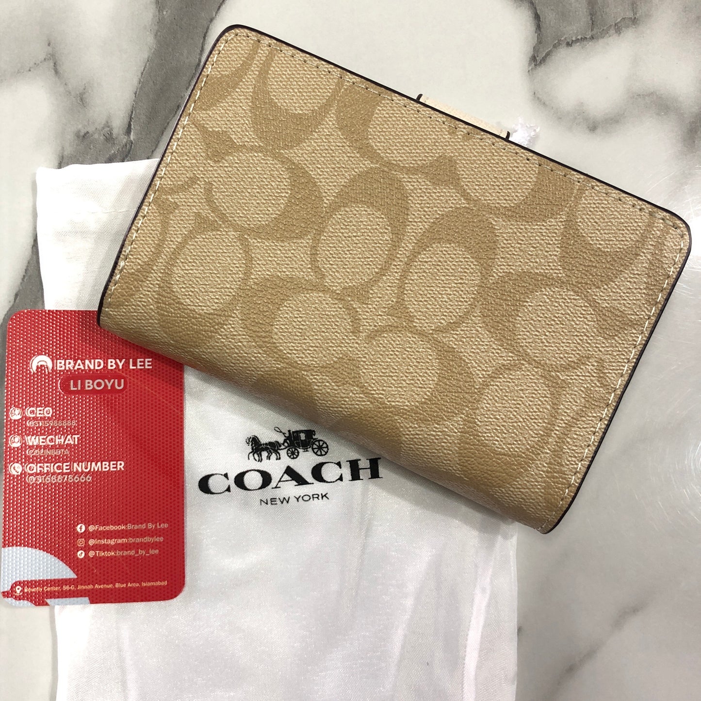 Coach Medium Corner Zip Wallet in Signature Canvas