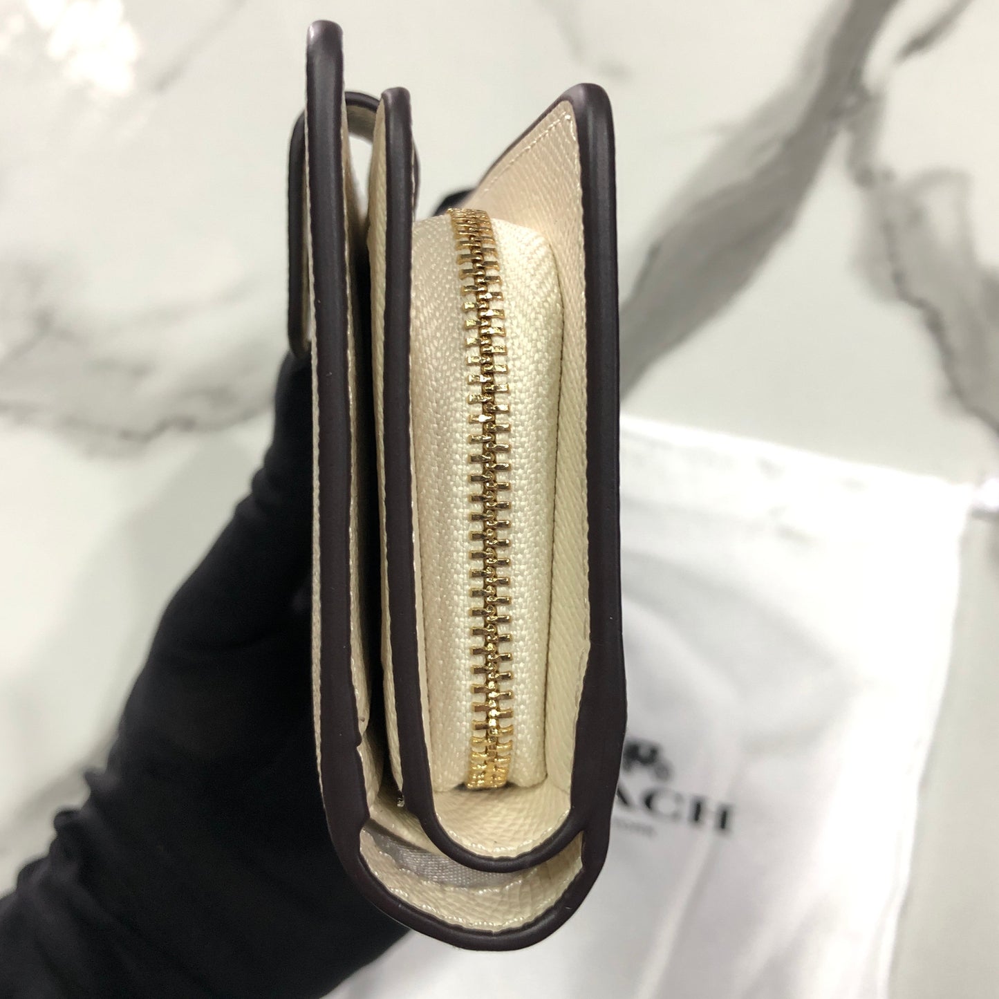 Coach Medium Corner Zip Wallet in Signature Canvas