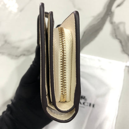 Coach Medium Corner Zip Wallet in Signature Canvas