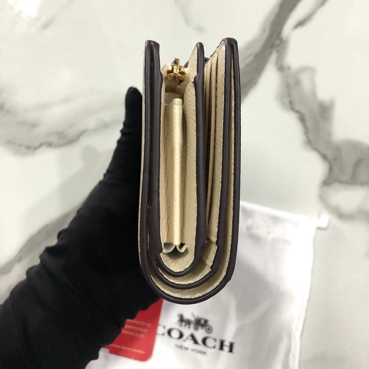 Coach Medium Corner Zip Wallet in Signature Canvas