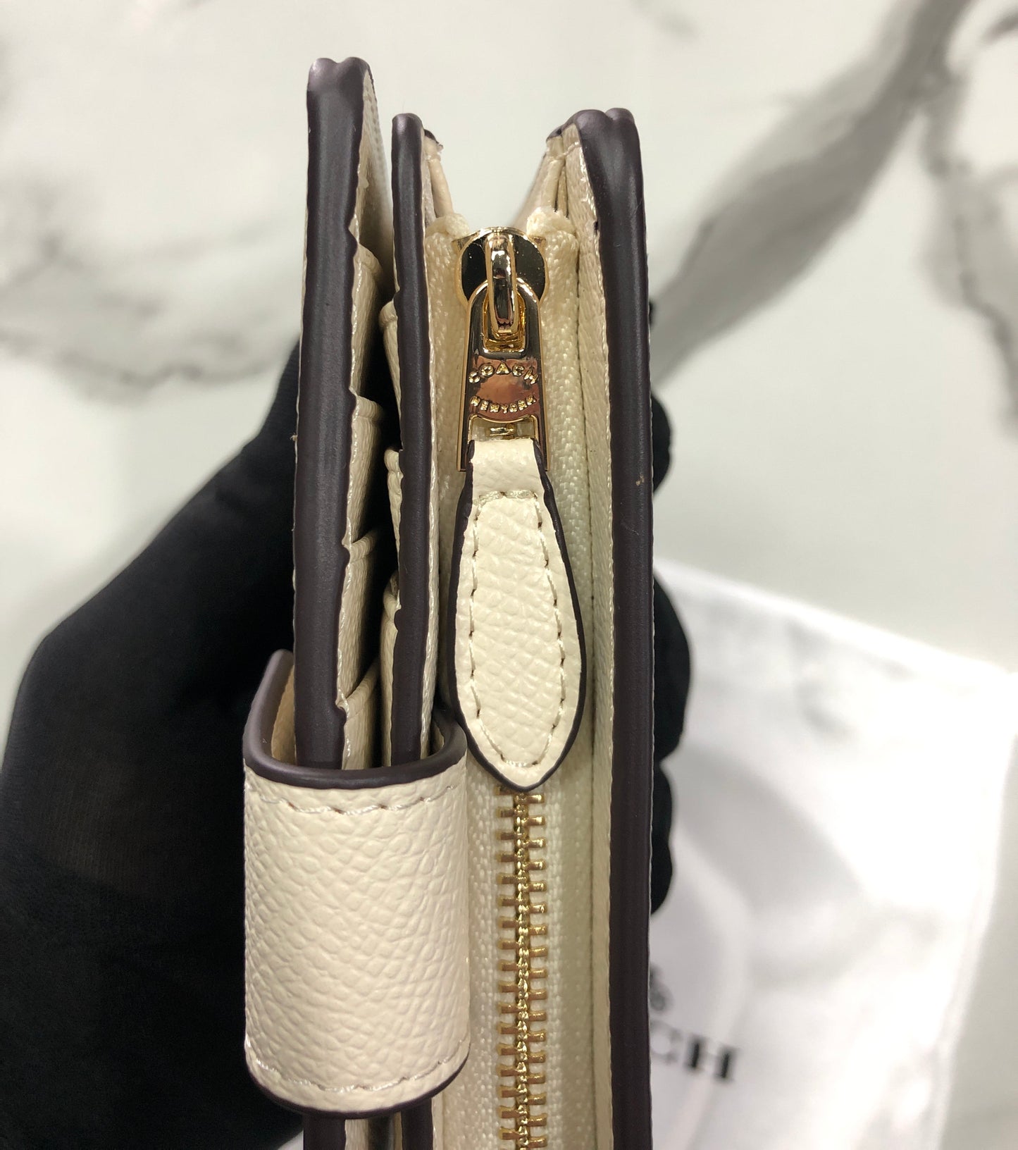 Coach Medium Corner Zip Wallet in Signature Canvas