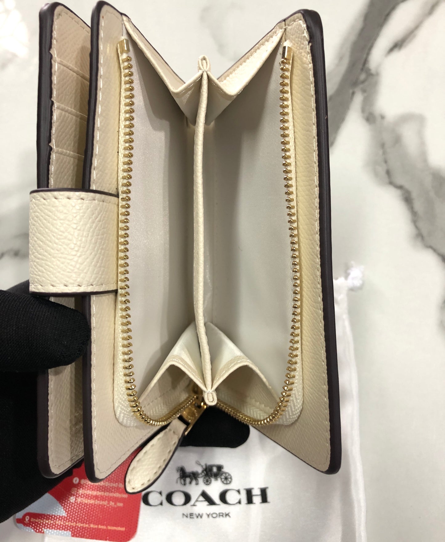 Coach Medium Corner Zip Wallet in Signature Canvas
