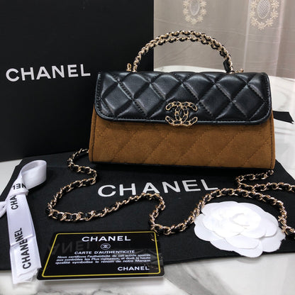 Chanel Suede Top Handle Bag