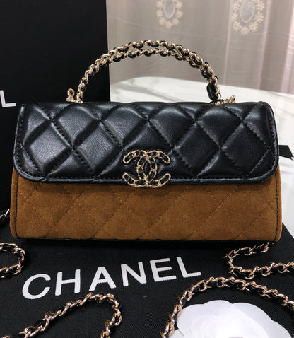 Chanel Suede Top Handle Bag