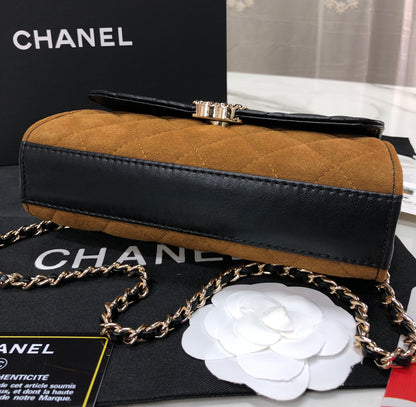 Chanel Suede Top Handle Bag