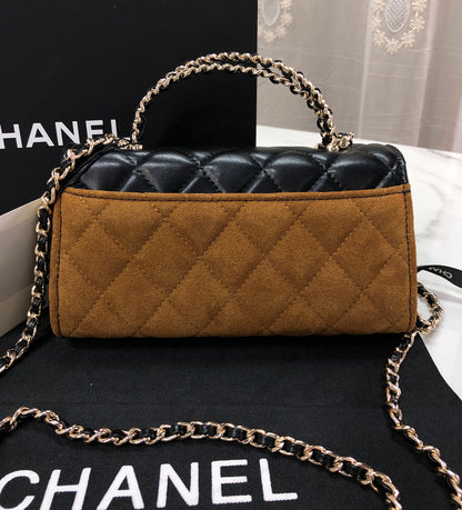 Chanel Suede Top Handle Bag