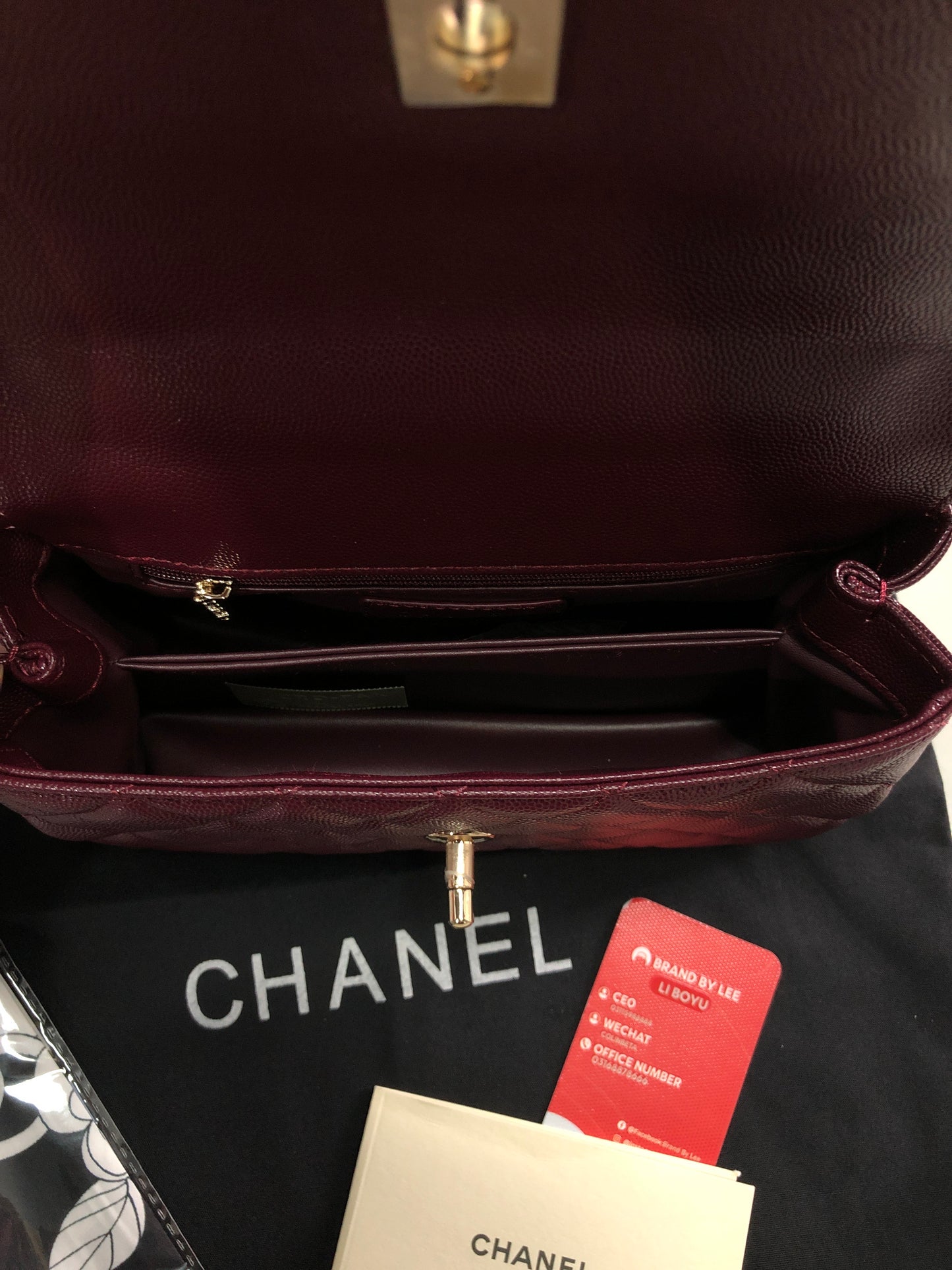 Chanel Caviar Quilted Small Coco Top Handle Flap Bag