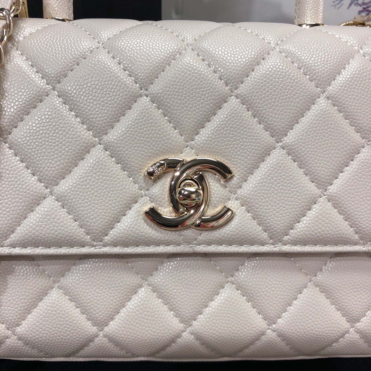 Chanel Caviar Quilted Small Coco Top Handle Flap Bag