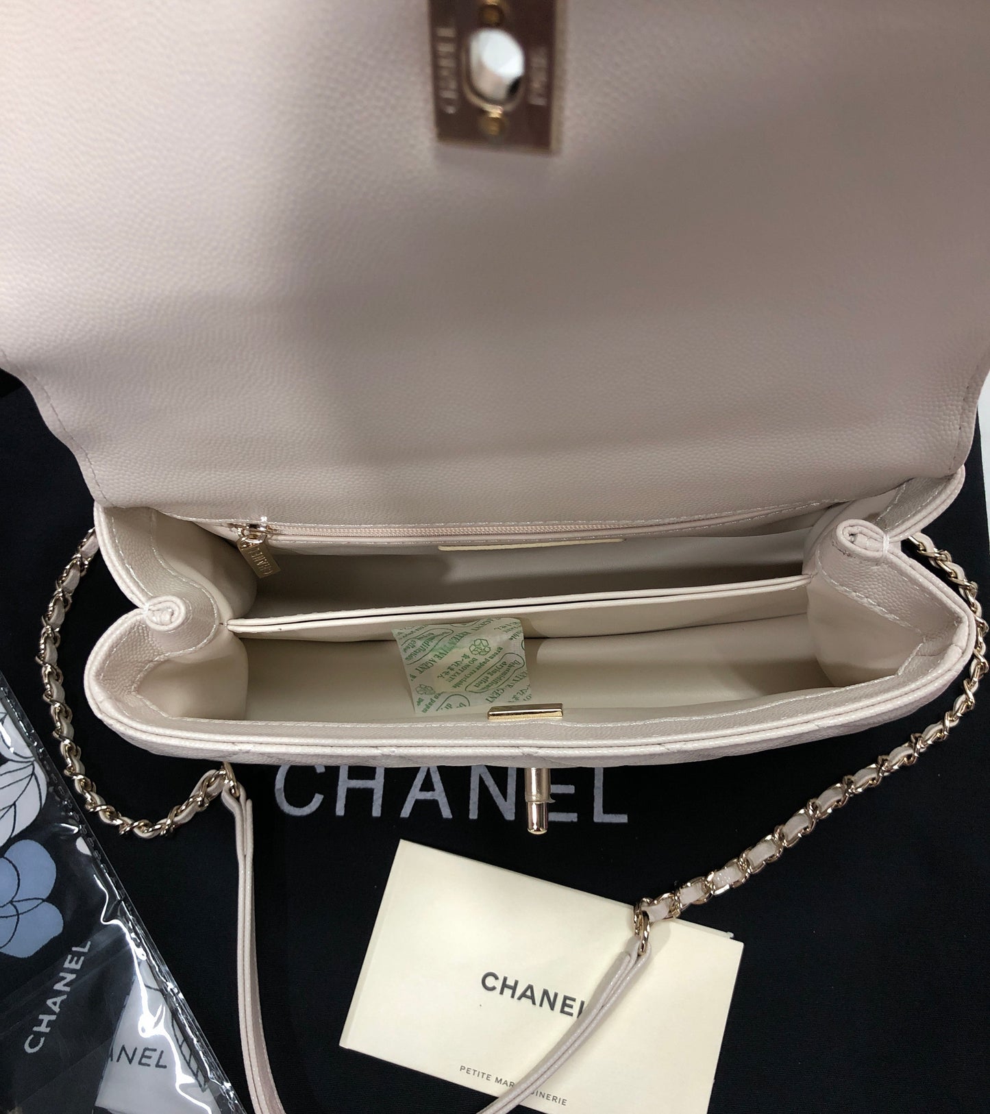 Chanel Caviar Quilted Small Coco Top Handle Flap Bag