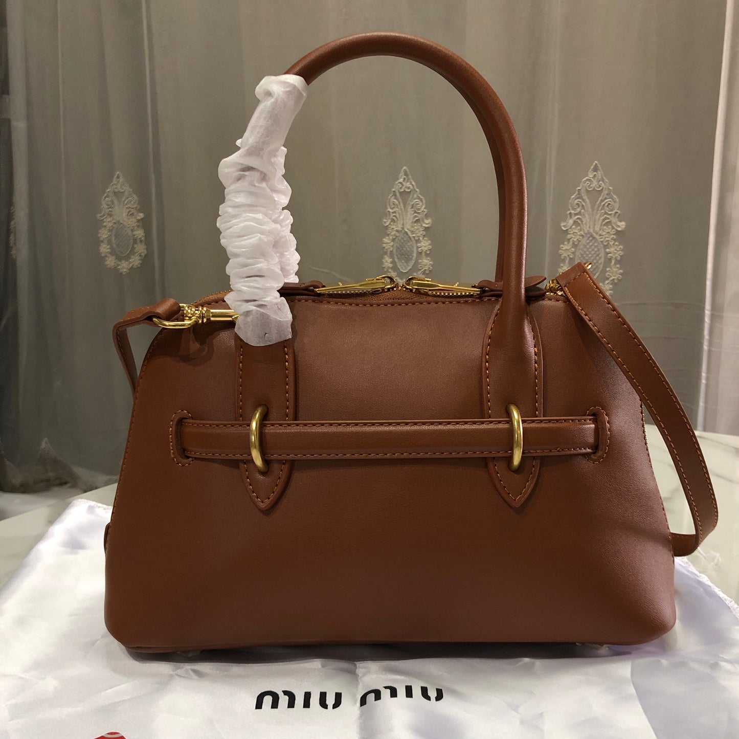 Miu Miu Aventure Nappa Leather Bag