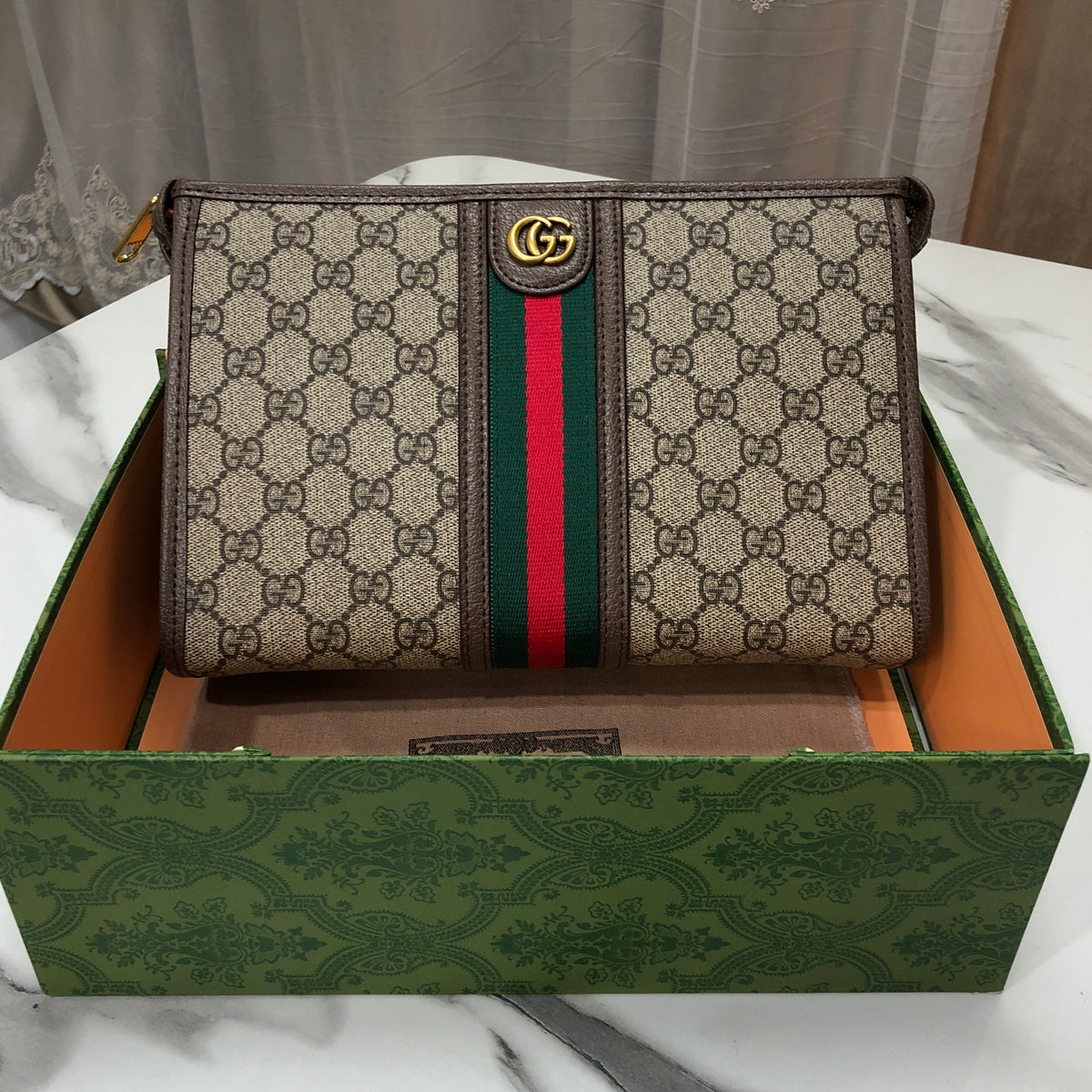 Men Gucci Ophidia medium pouch